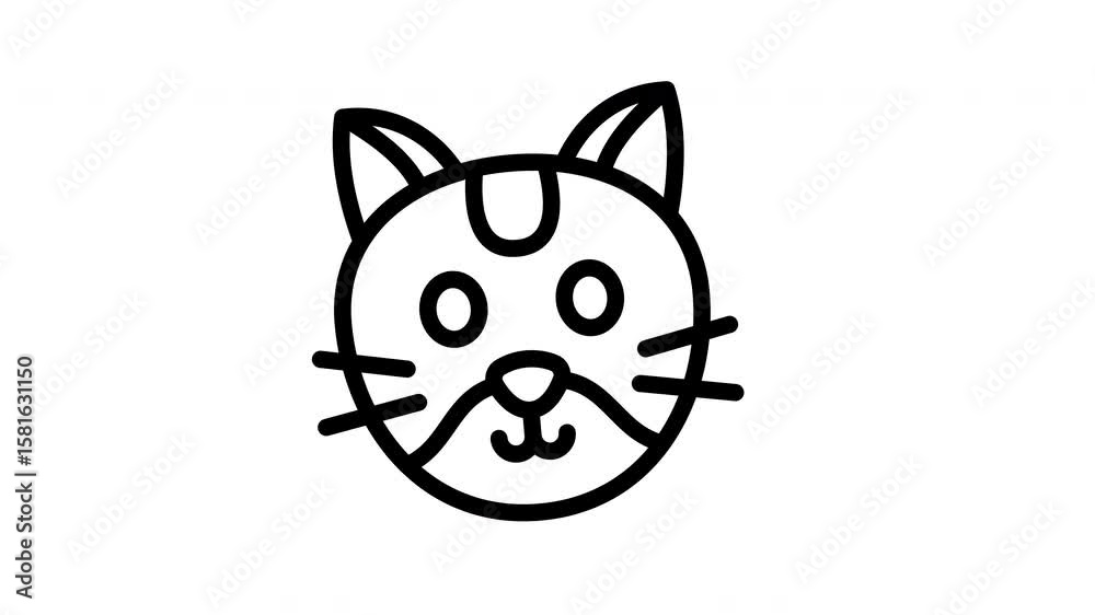 cat minimalist line animation cat minimalist line animation