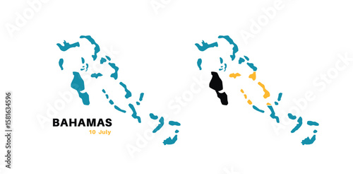 Set of isolated bahamas maps. bahamas flag overlaid with flag proportions. Maps and traveling around the world