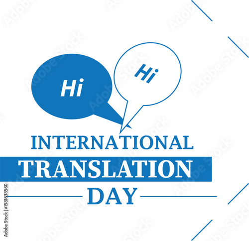 International Translation Day, Abstract Communication Grid, Global Language Flow

