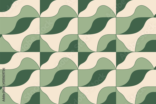 Serene abstract backdrop featuring a calming palette of greens and creams, creating an inviting, organic, seamless composition.