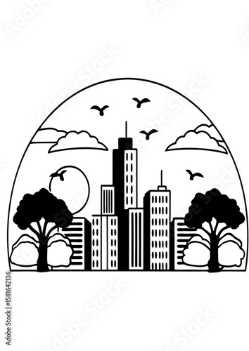 city skyline vector