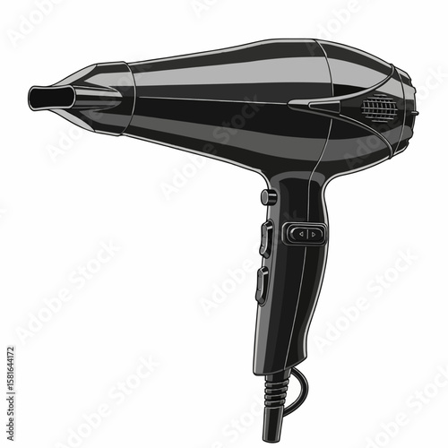 hair dryer isolated on white vector at