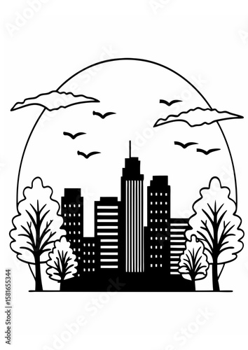 city skyline vector illustration