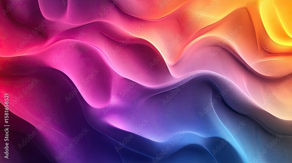 Fototapeta premium Colorful Wavy Gradient Background Wallpaper