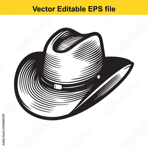 A classic cowboy hat, a symbol of western style