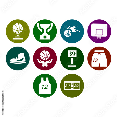 basketball clip art set