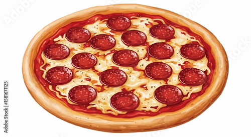pizza isolated on white background