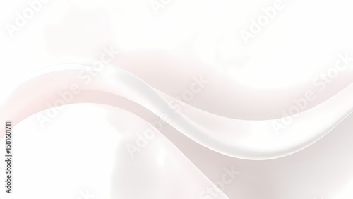 純粋な白に輝くミルクのような滑らかウェーブ2