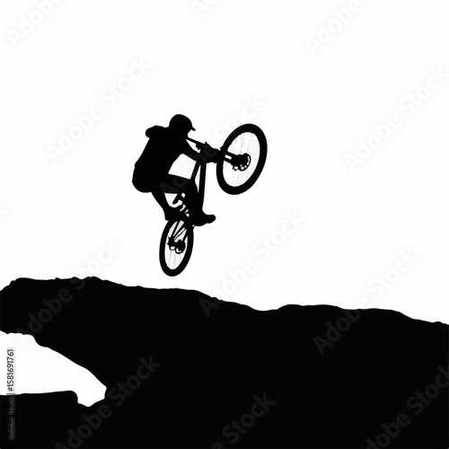 "BMX Freestyle Backflip Silhouette"