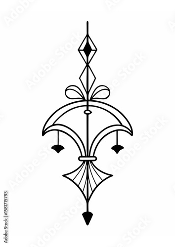 black and white flower