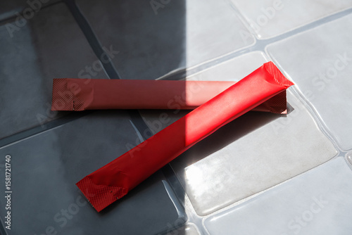 Energy diet stick samples for weight control and healthy nutrition.