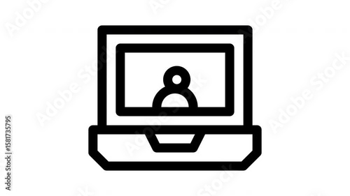 Wallpaper Mural videocall minimalist line animation Torontodigital.ca