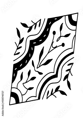 vector illustration of a black dragon
