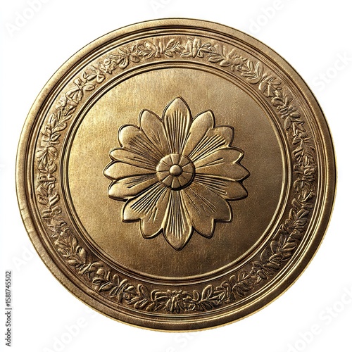 Photo of coin Isolated on white background, high quality