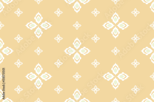 Ethnic ikat beautiful seamless pattern. Native traditional. Design for background, wallpaper, vector illustration, fabric, clothing, batik, carpet, embroidery.