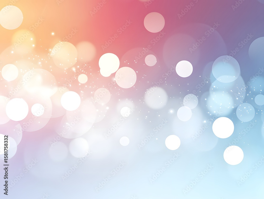 Fototapeta premium bokeh light vector effect, circular light dots in soft gradient overlaying white background 