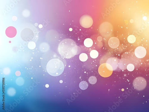 bokeh light vector effect, circular light dots in soft gradient overlaying white background
