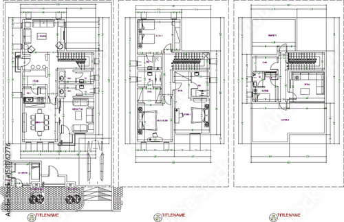 vector sketch illustration silhouette design site plan layout villa townhouse modern minimalist with interior furniture 