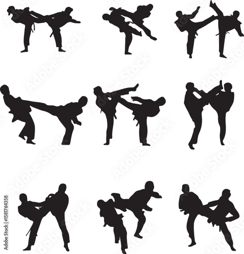  boxer ,Boxing silhouettes, Boxing silhouette set, Boxers silhouettes, Boxing SVG, Boxing vector