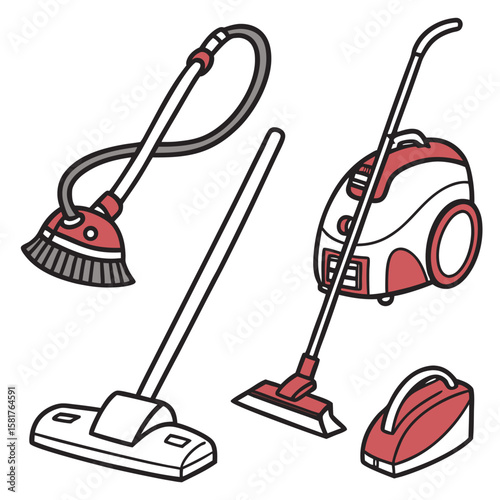 House cleaning vector icons generated by ai