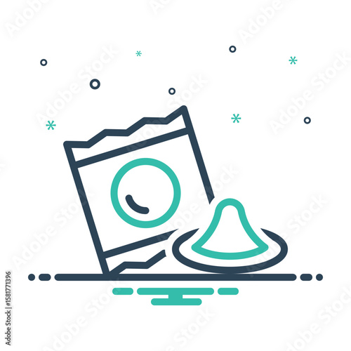 Mix icon for condom