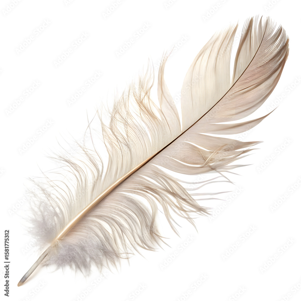 Fototapeta premium Feather Isolated on White Background