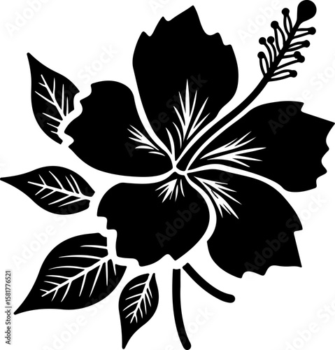 black and white silhouette of flowers jaw, flower, vector, floral, illustration, leaf, plant, design, pattern, nature, ornament, art, decoration, blossom, flora, tattoo, element, summer, silhouette, p