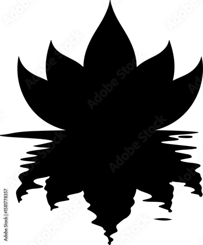 black and white lotus, flower, vector, illustration, nature, floral, design, plant, leaf, art, spring, decoration, lotus, pattern, blossom, petal, beauty, icon, element, summer, bloom, flora, tattoo, 