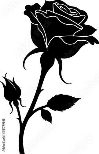 black and white flower, flower, vector, floral, illustration, nature, plant, leaf, design, rose, lotus, blossom, vintage, pattern, flora, ornament, spring, decoration, art, element, symbol, drawing, s