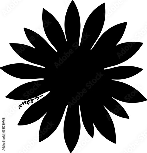 vector illustration of a sunflower, flower, vector, floral, illustration, pattern, design, nature, art, sun, ornament, leaf, summer, decoration, icon, symbol, spring, plant, tattoo, element, petal, fl