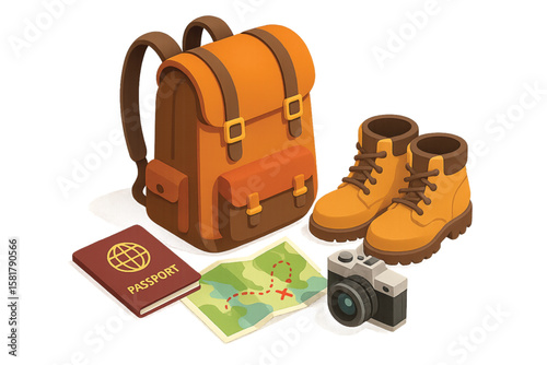 vector illustration of a backpack