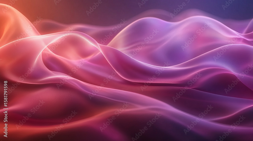 Fototapeta premium Abstract flowing fabric textures in vibrant colors