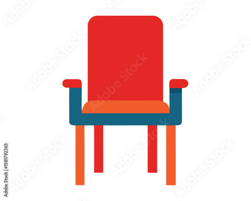 Modern Red Armchair Design Comfortable and Stylish Seating Solution Ai Generated