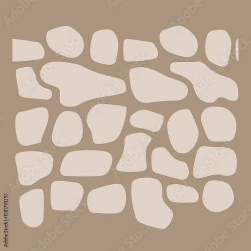 An abstract stone pattern featuring smooth, irregular shapes in a warm color palette. This design is ideal for backgrounds, wallpapers, or any project that seeks to convey a natural, earthy aesthetic