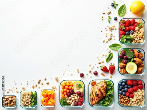 A vibrant and appetizing flat lay arrangement of heal