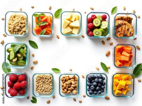 A vibrant and appetizing flat lay arrangement of heal