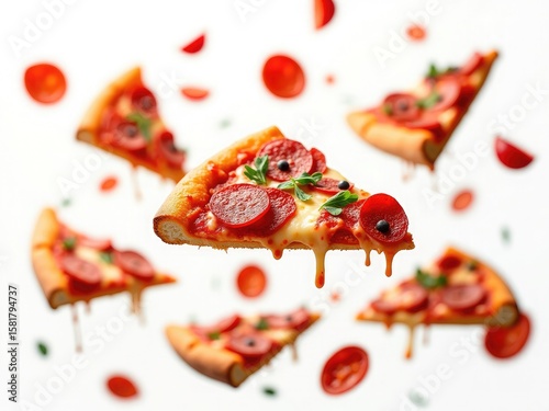 Delicious and appetizing Italianstyle peperoni pizza