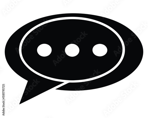 Communication Bubbles  A Simple Icon for Messaging and Chat Ai Generated