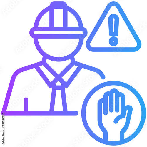 Restrictions icon for business risk, website, application, printing, document, poster design, etc