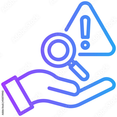 Risk icon for business risk, website, application, printing, document, poster design, etc