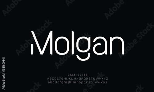 Attractive elegant Molgan Regular serif alphabet display font vector with ligature style