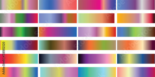 Vector collection gradients, chrome gradient set,set colour gradients metallic gradients set, Gradients vibrant color big set swatches background Free Vector.eps8
