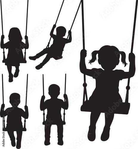 Baby silhouette bundle vector illustration