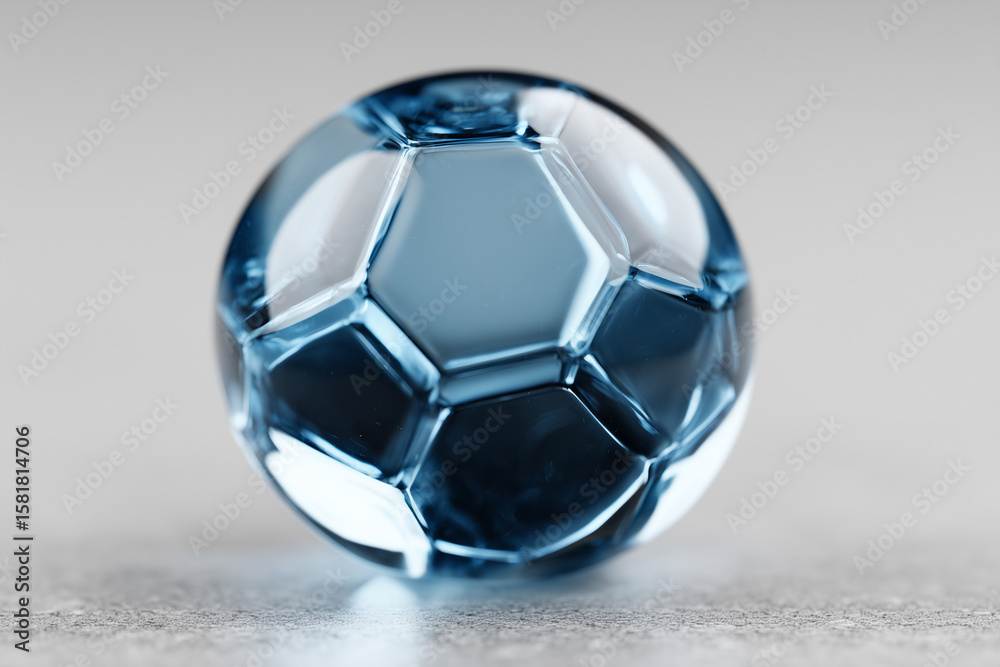 Naklejka premium 3D render of water molecule crystal structure