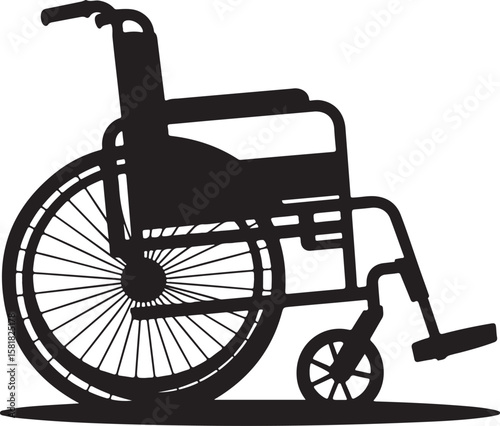 Wheelchair silhouette vector illustration