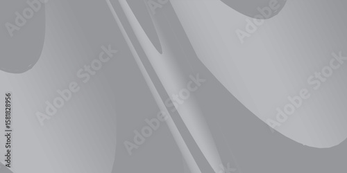 Abstract  white and gray color, modern design stripes background with geometric round shape. Vector illustration.