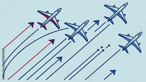 Planes flying formation