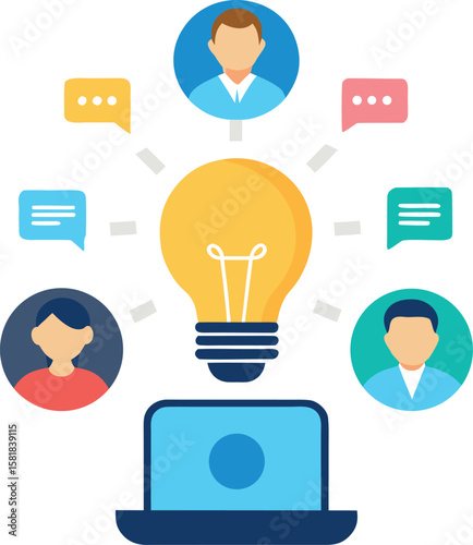 Business Solution Concept Glowing Lightbulb