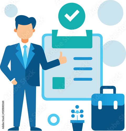 Light Themed Flat Design Of Manager Coaching Employee