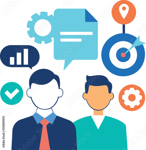 Project Alignment Discussion Two Business Professionals